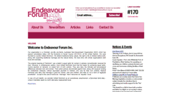 Desktop Screenshot of endeavourforum.org.au