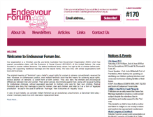 Tablet Screenshot of endeavourforum.org.au